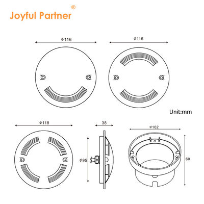 IP67 Ультратонкий погруженный наземный подсвет 12V 24V водонепроницаемый палубный свет