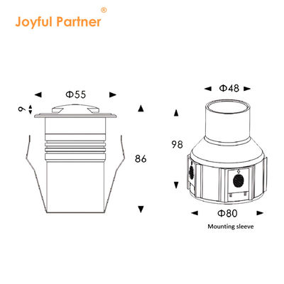 SS316 водонепроницаемый один два четыре боковой вид 3W светодиодный одноцветный пейзажный наземный свет с сертификацией CE ROHS