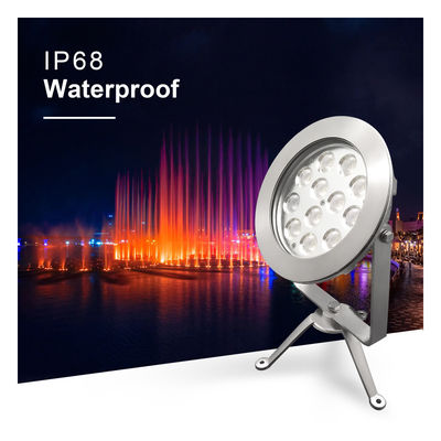 IP68 Внешний светодиодный точечный свет из нержавеющей стали DMX512 RGBW 12w для подводного использования Поддержка контроллера DMX