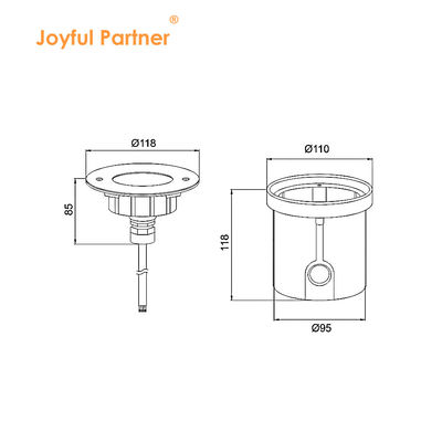 Водонепроницаемый подводный светодиодный светильник из нержавеющей стали 316 DC24V IP68 RGBW 4-в-1 с асимметричной линзой