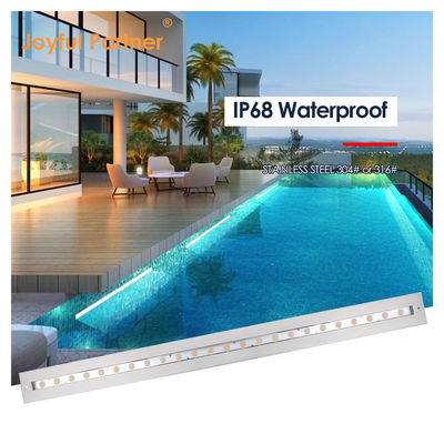 IP68 Подводный линейный свет из нержавеющей стали 316 24W LED DALI Сглаживаемый с пластиковым монтажным ручкой