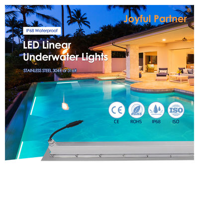 IP68 Подводный линейный свет из нержавеющей стали 316 24W LED DALI Сглаживаемый с пластиковым монтажным ручкой