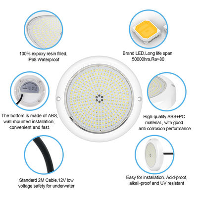 ABS Pool Light Par56 IP68 18W 24W Синхронизированный RGB SMD LED с изменением цвета для бетонного бассейна