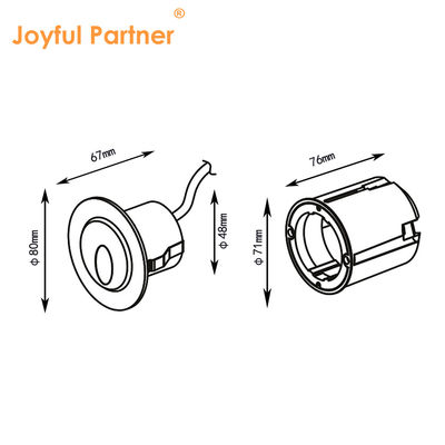 1W Алюминиевое жилье Наружная стена светодиодные огни коридор светодиодные лестничные шаги свет с IP65 водонепроницаемым