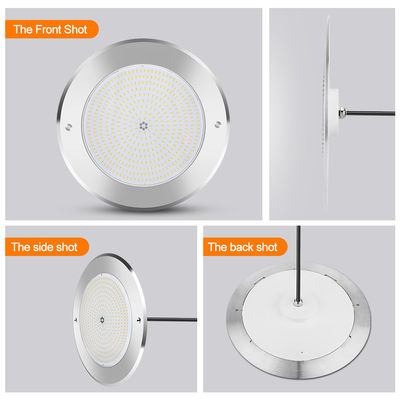 Подводные светодиодные бассейнные фонари 316 из нержавеющей стали 25W Smd2835 смола 3000K RGB бассейнная лампа SMD 2835 AC 12v IP68 полностью водонепроницаемая