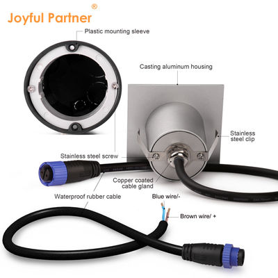 Умный светодиодный настенный светильник IP65 Алюминиевый корпус квадратная форма DC 24v 1w 2w 3w светодиодный лестничный свет для коридора