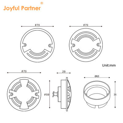 Подпольный свет 12/24DC IP67 водонепроницаемый 3W OSRAM SMD LED одноцветный CE ROHS с 2-летней гарантией