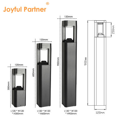 Огни для садовых газонов AC110-265V Алюминиевый корпус L120*W120*H300MM Высокая эффективность для украшения