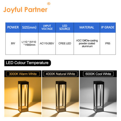 Алюминиевая светодиодная лампа для газона IP65 водонепроницаемая CREE LED 2 года гарантия Высота настраиваемая