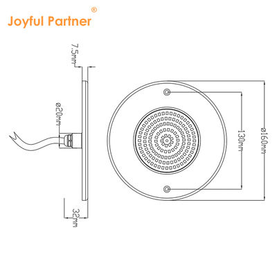 Резиновый бассейнный светоотражатель 160 мм DC12V 10W полностью пластмассовый SMD2835 108pcs RGBW цвет Постоянное напряжение