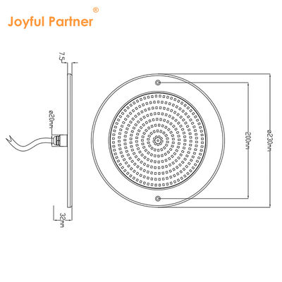 IP68 водонепроницаемое освещение 35 Вт Ультра стройный H7.5 мм наружное освещение ABS материал DC 12 Вт настенный бассейн светильники