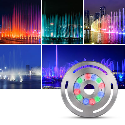Светодиодный фонтан светодиодный RGB закаленное стекло DC12V24V 12x3W RGB3in1 Для садового применения
