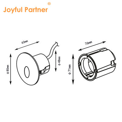 Настраивайте вставные шаговые фонари AC220V Алюминиевый корпус с пластиковым монтажным рукав для лестниц
