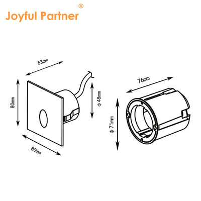 Круглый светодиодный светильник для лестницы 1 Вт 2 Вт, литой алюминиевый корпус, настенный, для наружного коридора