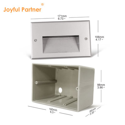 Новый прямоугольник 3W SMD2835 светодиодные шаговые огни 170 * 106 мм AC100-240V Белый цвет 3000K