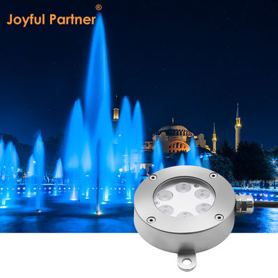 Светодиодный фонтанный светильник с управлением по DMX512, 24 В постоянного тока, 12 Вт, 3000K, нержавеющая сталь, IP68 для ландшафтного подводного освещения