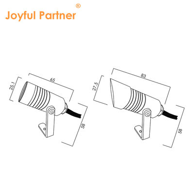 Наружный садовый светильник 1 Вт LED IP65 DC24V 12V Mini Size DIA25MM со стильным дизайном