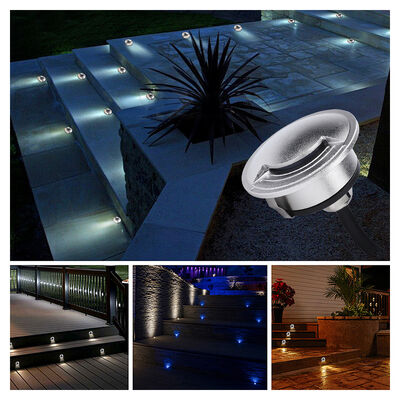 LED Buried Deck Light DC24V Stainless Steel 1/2 /4 Side View 3W Casting Aluminum Housing