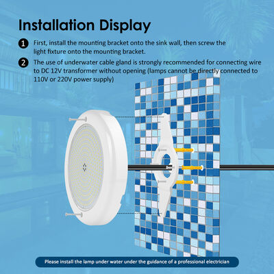 Цветные подводные светодиодные бассейны смолой заполненные IP68 35W AC12V дистанционное управление PAR56 Белый свет