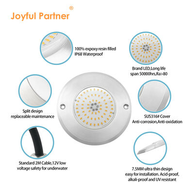 Бассейн светодиодные фонари 316 из нержавеющей стали материал PAR56 полная смола заполненная IP68