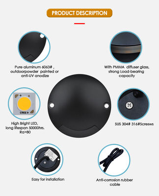 Боковой вид светодиодный шаговой свет IP67 1W 2W Алюминиевый корпус односторонний двухсторонний DC24V Теплый белый