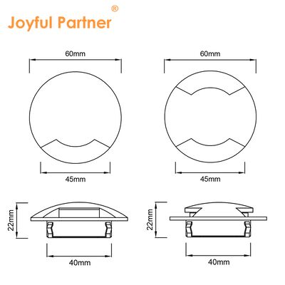 Светодиодный встроенный светодиод 1W 3W 12V-24VDC Чистый алюминий 6063# корпус