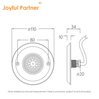 Светодиодный светильник для бассейна LED PAR56 6W SMD2835, размеры 110*34MM, 20 шт/кор., DC12V, нержавеющая сталь 316 с ABS