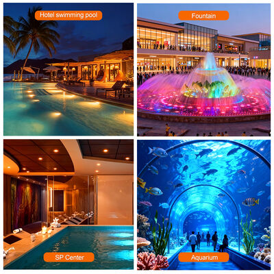 AC12V Свет бассейна RGB Подводный 6W SMD5050 ПК Жилищный декор с 18 клавишами