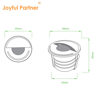 Светодиодные подземные светильники 3 Вт AC 85-265 В 1/2/3/4 стороны DIA55MM*H55MM Оптическая линза с кабелем питания 0,5 м