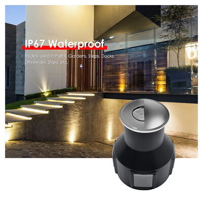 Светодиодные подземные светильники 3 Вт AC 85-265 В 1/2/3/4 стороны DIA55MM*H55MM Оптическая линза с кабелем питания 0,5 м