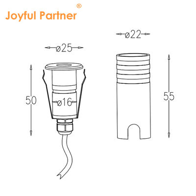 Светодиодный подсвет 316 Нержавеющая сталь крышка Алюминиевая лампа корпус закаленное стекло IP67 1W Теплое белое 3000K