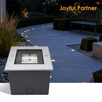 Квадратная подпольная подсветка на палубе 125 * 125 мм ADC12 Алюминиевый корпус высокого SMD LED с глубоким дизайном противоотражания