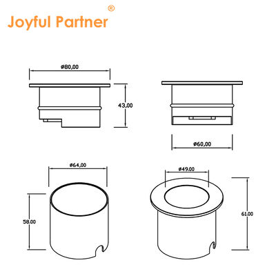 Светодиодные подземные светильники из нержавеющей стали 316, водонепроницаемые IP67, 4 Вт, теплый белый свет Cree для садовых дорожек