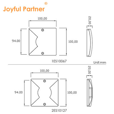 Slim Sided Emitting Path Lights One Two Side View IP67 Surface Mounted SMD2835 LED100*100MM Pure Aluminum 6063 Material