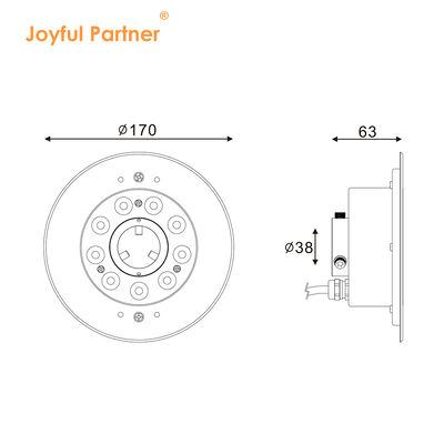 Подводный бассейн светодиодный фонтан свет из нержавеющей стали 316L 9W 18W DMX Управление RGB DC24V Для инженерных светильников