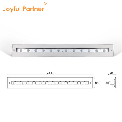 Подводный линейный светильник DC12V нержавеющая сталь 316 DMX 512 RGB 12W 24W Длина 628 мм для водопада
