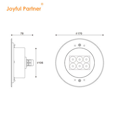 Светодиодные подводные бассейны DC24V Factory OEM ODM 316 из нержавеющей стали DIA 170MM