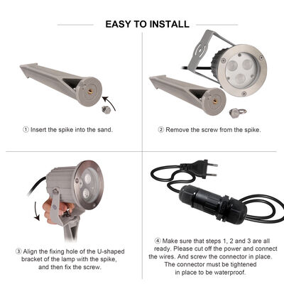 Водостойкие светодиодные садовые светильники с пластиковым шпиком LED GU10 MR16 лампочка для сада