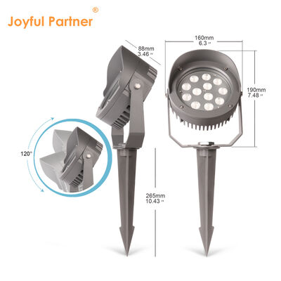 Светодиодный садовый светильник 12 Вт 24 Вт 36 Вт Встроенный драйвер DMX512 DC24V RGB3in1 Черный корпус алюминиевой лампы