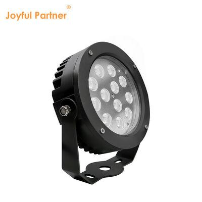 Светодиодный садовый прожектор 36 Вт со встроенным драйвером DMX512, DC24V, RGB3in1, черный корпус с порошковым покрытием, диаметр 160 мм